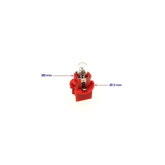 Glödlampa med lamphållare instrument belysning 12V W1,2W T5 W2x4,6D