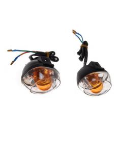 Blinkers fram vitt glas par
