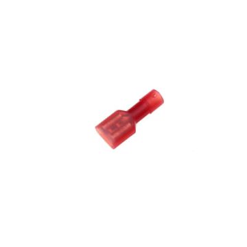 Flatstifthylsa 6,3 mm 0,5 mm helisolerad röd