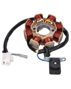 Stator 50cc  8 spolar Euro 4-, GY6,  Baotian, Jonway, Kymco, Masaru, Peugeot, Vento, Viarelli, mfl