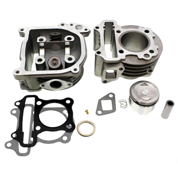 Cylinder kit 80cc med topplock stora ventiler-, GY6, Baotian Ghost Sport Basic, Viarelli Sprint Forza, Peugeot V-Clic,